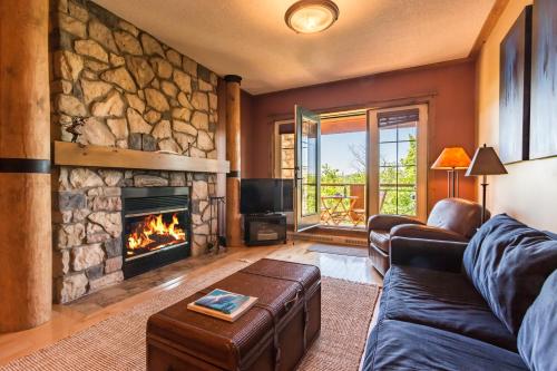 Zona de estar de L'Équinoxe Rendez-Vous Mont-Tremblant