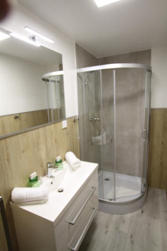 Koupelna v ubytování Hotel Gasthof Markterwirt