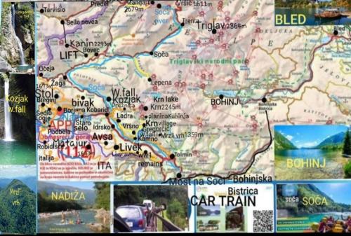a close up of a map ofitzerland at Apartma NADIŽA Borjana107 in Borjana