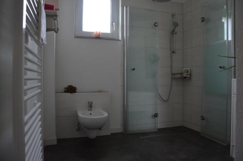 Bilik mandi di Ferienwohnung Klock