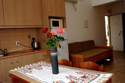 Kuchyň nebo kuchyňský kout v ubytování Evilion hotel