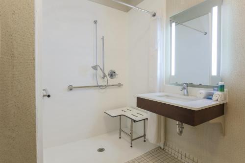 Um banheiro em Holiday Inn Express Irondequoit, an IHG Hotel
