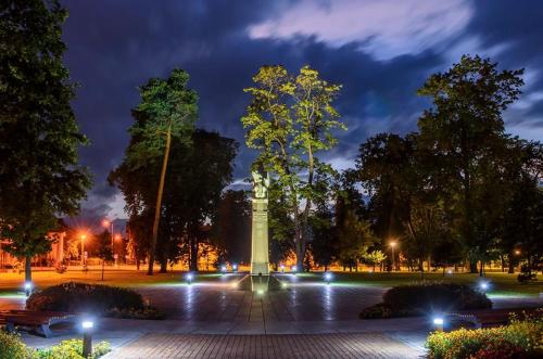 Κήπος έξω από το Marijampole Apartment with FREE Parking