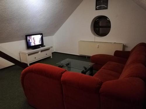 Ein Sitzbereich in der Unterkunft Eilenburg Apartments Nordsachsen