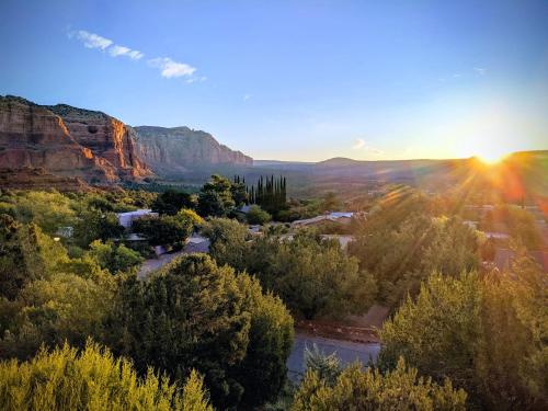 a view of the canyonlands at sunset at The Penrose Bed & Breakfast in Sedona