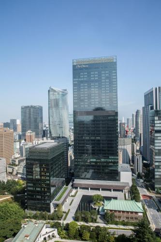 an aerial view of a city with tall buildings at The Okura Tokyo in Tokyo