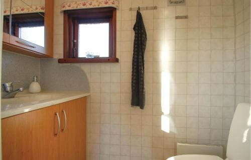 Store Ansletにある2 Bedroom Amazing Home In Haderslevのバスルーム(トイレ、洗面台付)、窓が備わります。