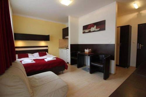 Posteľ alebo postele v izbe v ubytovaní Apartmán Eden