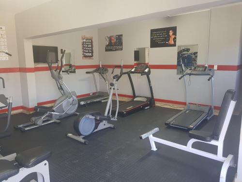 Fitness centrum a/nebo fitness zařízení v ubytování Europrime Hotel