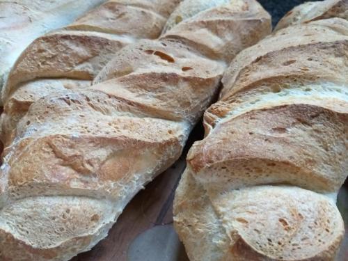 a group of loaves of bread sitting on a table at Borgo di Santa Barbara in Santa Domenica