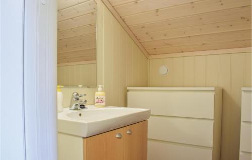 een badkamer met een wastafel en een bad bij 5 Bedroom Stunning Home In seral in Åseral