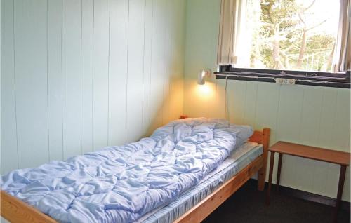 バイアス・スタンにある3 Bedroom Lovely Home In Oksblの窓付きの部屋のベッド1台