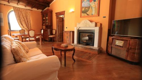 O zonă de relaxare la Villa Giuncheto