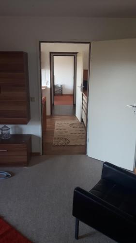 Ruang duduk di Ferienwohnung Ackermann