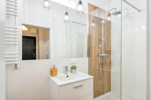 Kúpeľňa v ubytovaní Apartament Diamentowy