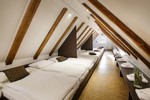 Cama o camas de una habitación en Hostel Einkorn