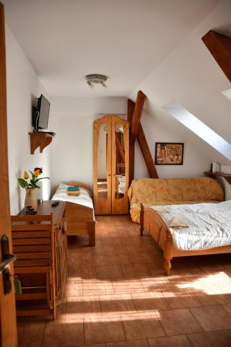Кровать или кровати в номере Aktywna Agroturystyka