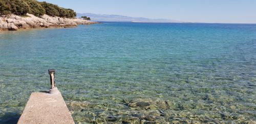 a pier sticking out over the clear water at Holiday home Verin in Mali Lošinj