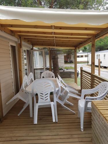 Balkón nebo terasa v ubytování MOBILE HOME FOR YOU