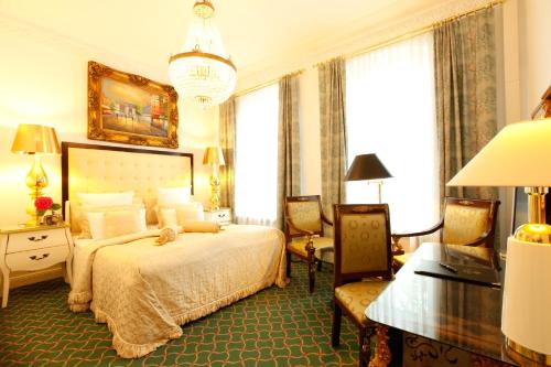 Säng eller sängar i ett rum på Boulevard Hotel Hamburg