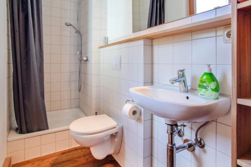 Koupelna v ubytování Ferienwohnung Oestreich