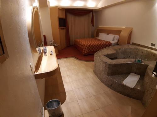 Posezení v ubytování AUTO HOTEL LEGARIA
