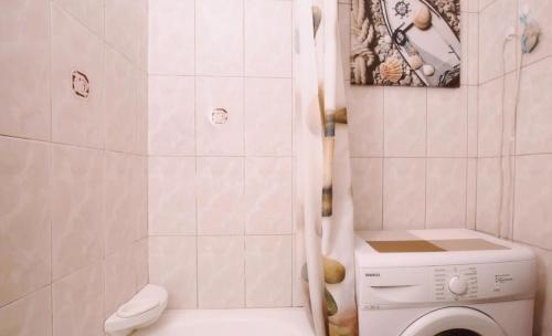 エカテリンブルクにあるApartment For Rentのバスルーム(洗濯機、シャワー付)