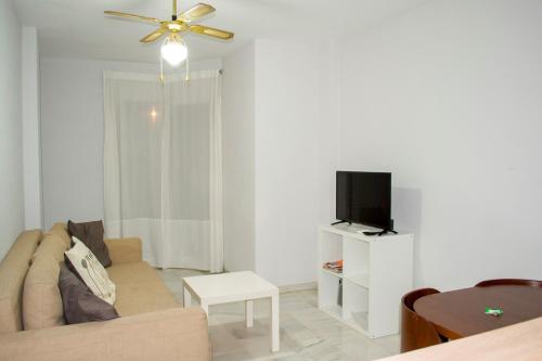 Televízia a/alebo spoločenská miestnosť v ubytovaní Holidays Malaga