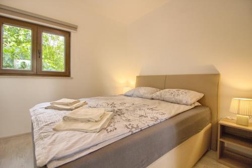 Postel nebo postele na pokoji v ubytování Beautiful villa Irma with private pool near Rovinj