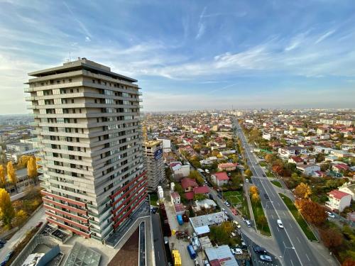 Общий вид на город Бухарест или вид на город из апартаментов/квартиры