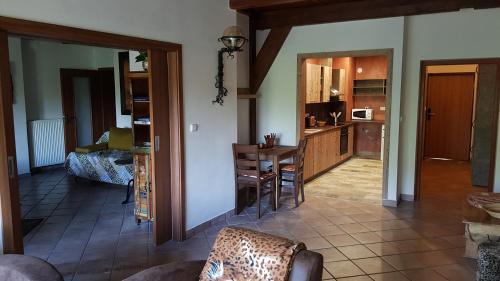 Kuchyň nebo kuchyňský kout v ubytování Hotel Na Hradbách