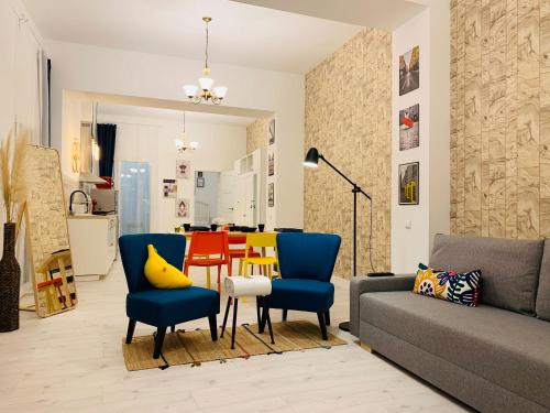 a living room with a couch and a table at Saint Ferdinand in Alicante