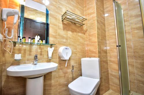 Koupelna v ubytování Hotel Chao
