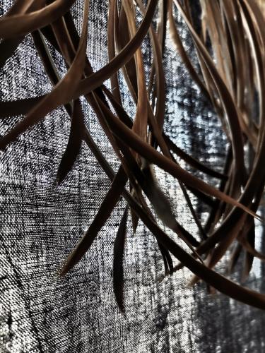 a close up of a plant on a curtain at Le Clos Saint-Martin Hôtel & Spa in Saint-Martin-de-Ré