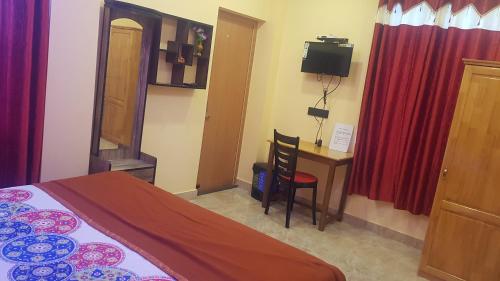 Postel nebo postele na pokoji v ubytování Abhi's homestay