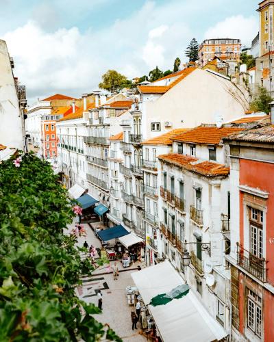 a view of a city street with buildings at Europe Lisboa Boutique Hotel in Lisbon
