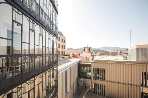 a view of a city from a building at DWO Ábaster in Soria