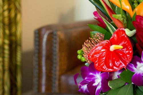 a bouquet of colorful flowers in a vase at The Gardens Hotel in Key West