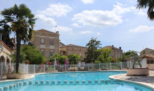 Piscine de l'établissement Hôtel Résidence Larroque ou située à proximité