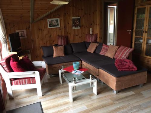 Ein Sitzbereich in der Unterkunft Ferienhaus Gartow