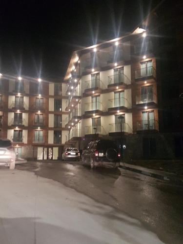 Budova, kde se aparthotel nachází