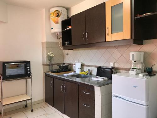 Dapur atau dapur kecil di Cares Apartament, Morón, Buenos Aires