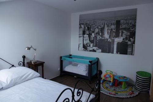 Katil atau katil-katil dalam bilik di Gołubski Loft