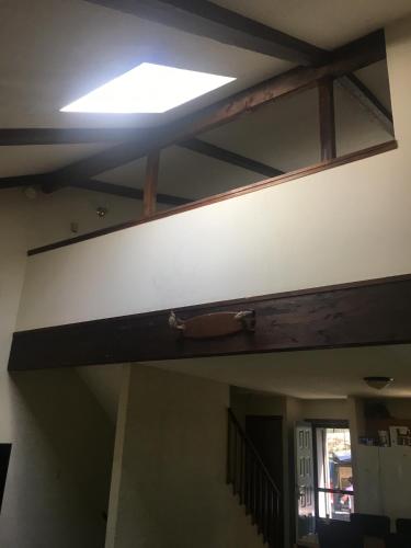 a ceiling in a room with a light on it at 106 Village at Camelback in Tannersville