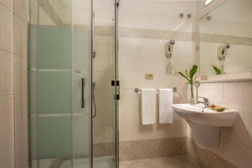 Koupelna v ubytování Hotel Dorica