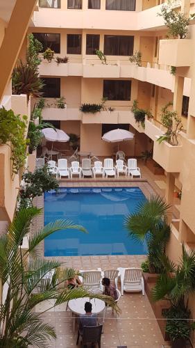 Výhled na bazén z ubytování Costa Miramar nebo okolí