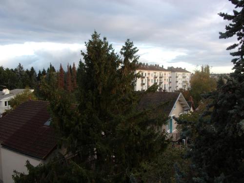 a group of houses with trees and a building at CHAMBRE CHEZ L HABITANT in Chalon-sur-Saône