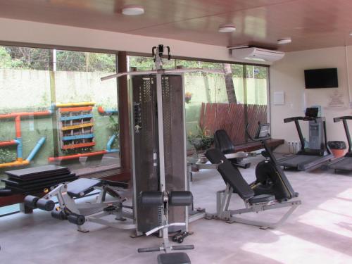 The fitness centre and/or fitness facilities at Flat Nannai Residence - Beijupirá
