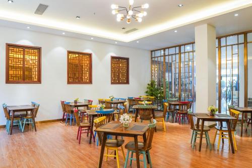 Restaurace v ubytování Felice Hotel-Guangzhou Baiyun International Airport Renhe Metro Station Branch