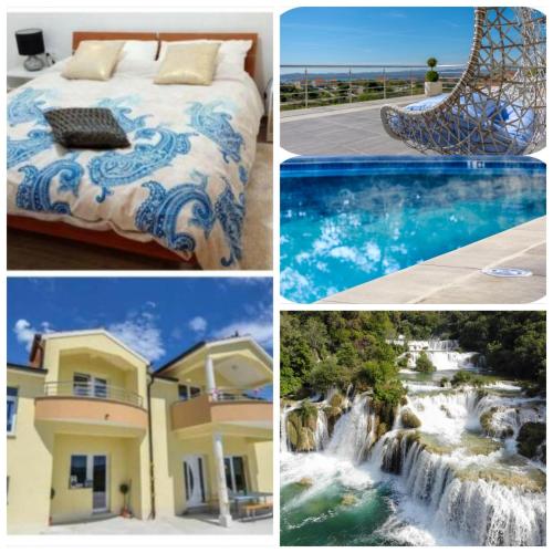 Kolam renang di atau dekat dengan Villa Scolopax rusticola Skradin with heated pool